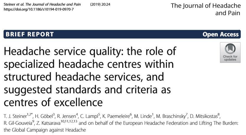 headacheburden's tweet photo. Ten suggested role- and performance-defining standards for specialized headache centres.  https://t.co/fsZ7jzOJaG https://t.co/iIDayLXiLA