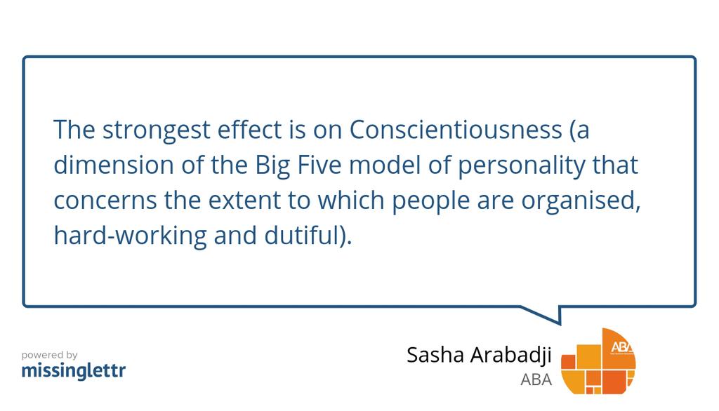 ABA_TraitOnline's tweet image. "That means that whatever our preferred way of working, we may all react to the requirements of our jobs." goo.gl/BZ1Tjt #Development #Research #Personalitychange