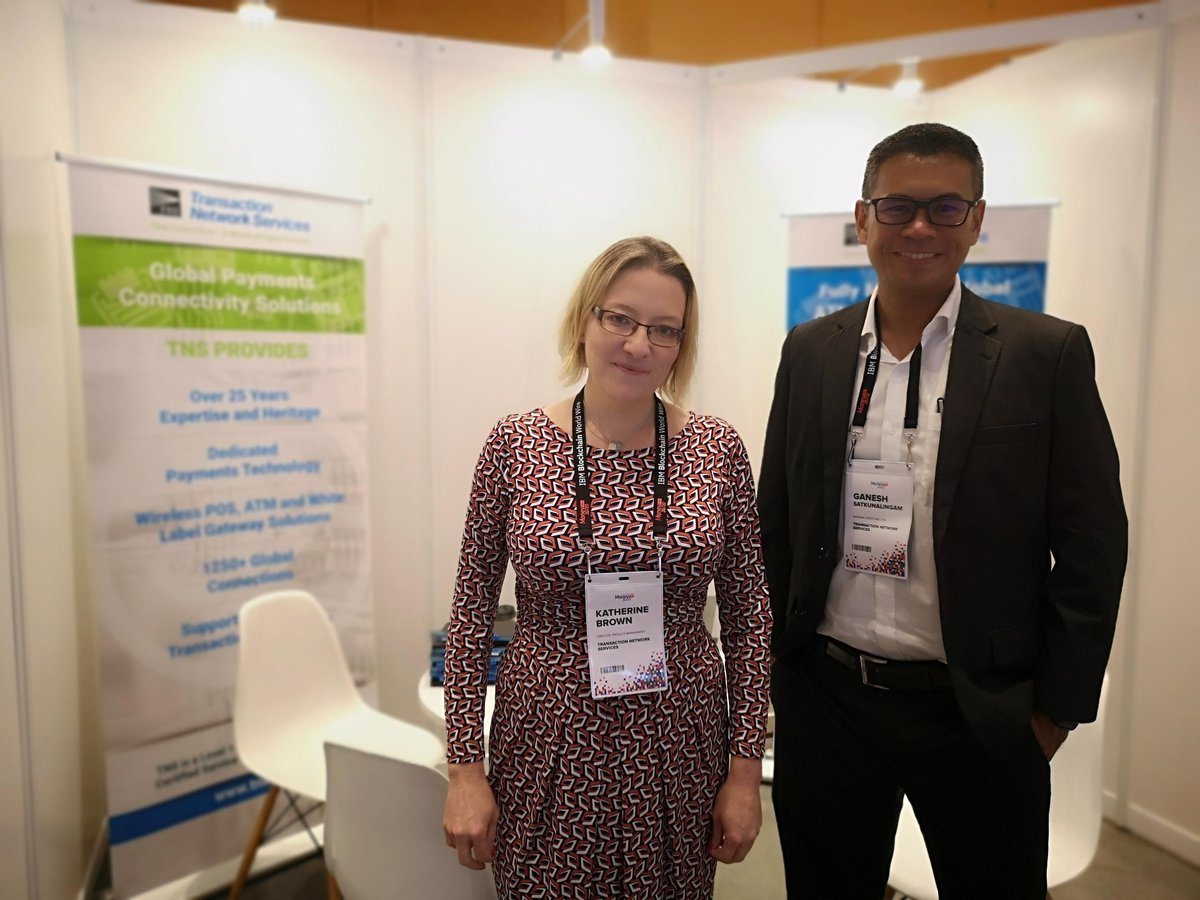 TNSI's tweet photo. Are you at #Money2020Asia today? Catch up with the @TNSI team at our meeting pod (l-r) Katherine Brown and Ganesh Satkunalingam #payments https://t.co/VkFaUefrMg