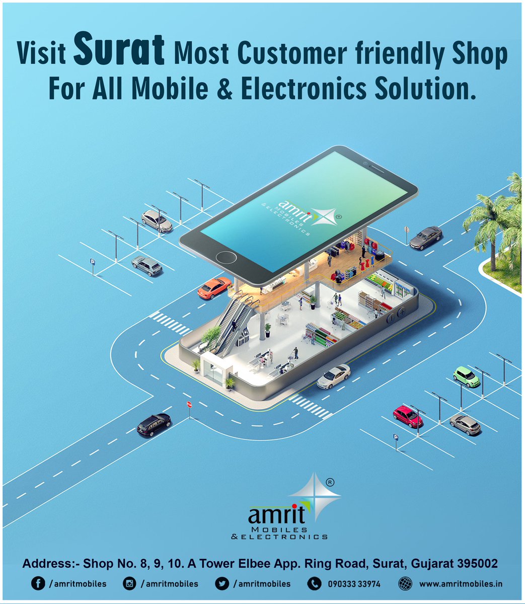 amrit_mobiles's tweet photo. Enter Amrit Mobile & Electronics and Buy the latest smart phones as well as Exchange your old models with the new one or repair your mobile...!!
#AmritMobileAndElecronics #AllMobileSollutions #MobileRepairing #MobilePurchase #CompleteMobileSollution #MobileStoreSurat https://t.co/mBuQjk1mgv