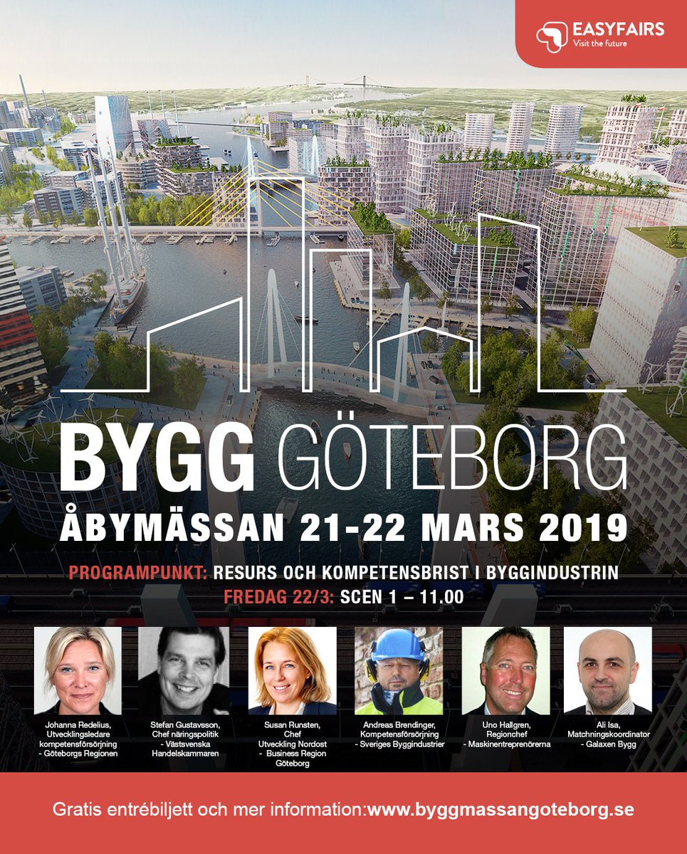 ABrendinger's tweet image. Välkommen att höra mig diskutera Resurs och Kompetensbrist i Bygg och anläggningsindustrin på Bygg Göteborg, Åbymässan, Mölndal. Bristen på arbetskraft inom ex. järnvägstekniska yrken är akut och riskerar att hämma ny- och ombyggnad samt leder till att åtgärda fel tar längre tid.