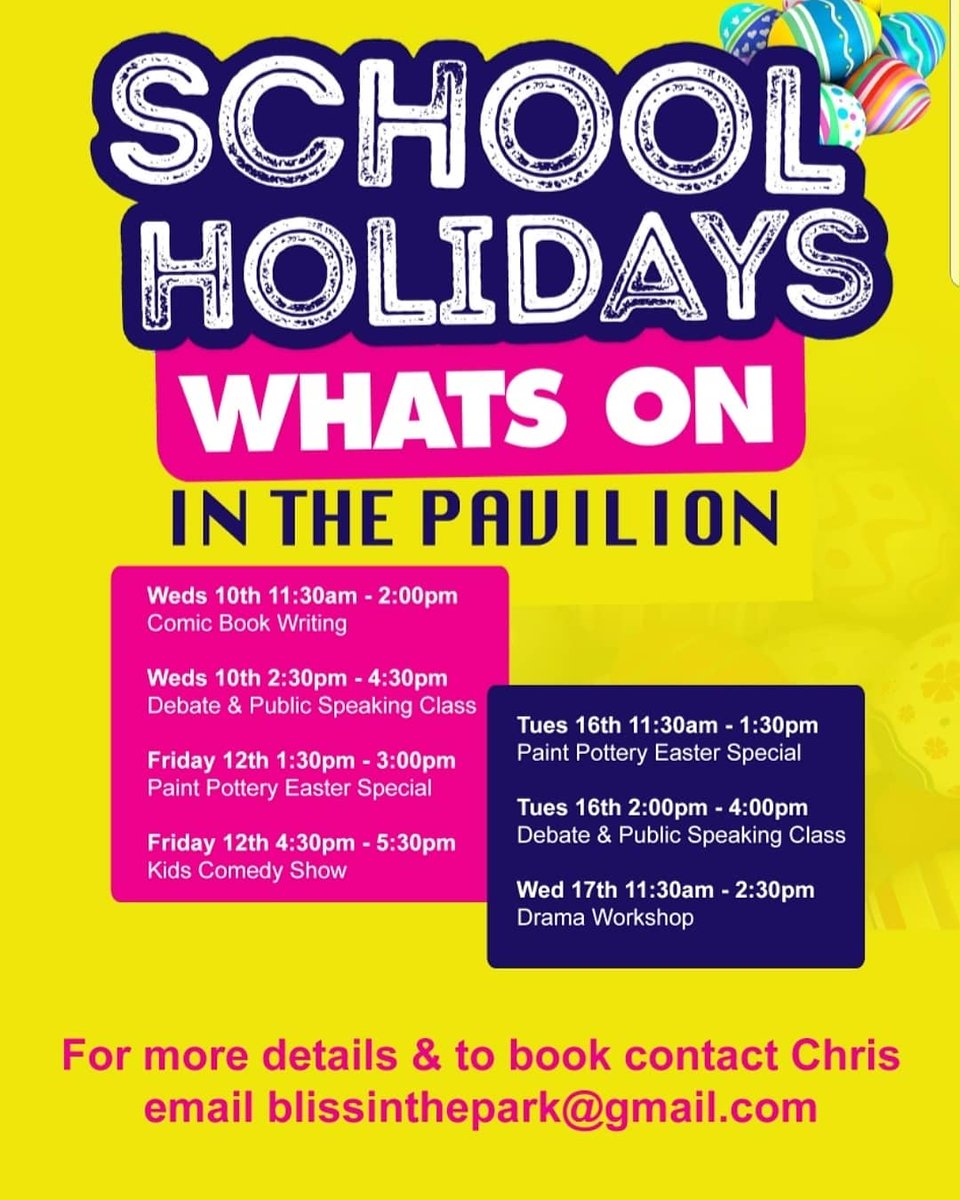 bliss_park's tweet photo. Drum roll..... Our Easter half term fun is here π€
Get booking, places are limited!
#Wimbledon #halfterm #SW19 #blissinthepark #kidsonscooters #merton #easter #memories #funinthepark #southparkgardens #sw19mums https://t.co/VDr42zKA1l https://t.co/BEcs1DOZ4y