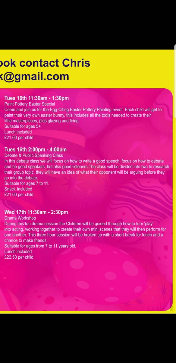 bliss_park's tweet photo. Drum roll..... Our Easter half term fun is here π€
Get booking, places are limited!
#Wimbledon #halfterm #SW19 #blissinthepark #kidsonscooters #merton #easter #memories #funinthepark #southparkgardens #sw19mums https://t.co/VDr42zKA1l https://t.co/BEcs1DOZ4y