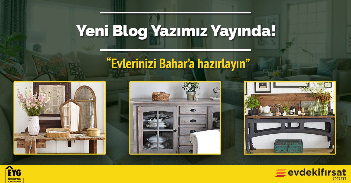Bu hafta evlerinizde bazı değişiklikler yapmak, çok sayıda güzel bahar dekorasyonu ilhamıyla karşınızdayız.
bit.ly/evdekibahar