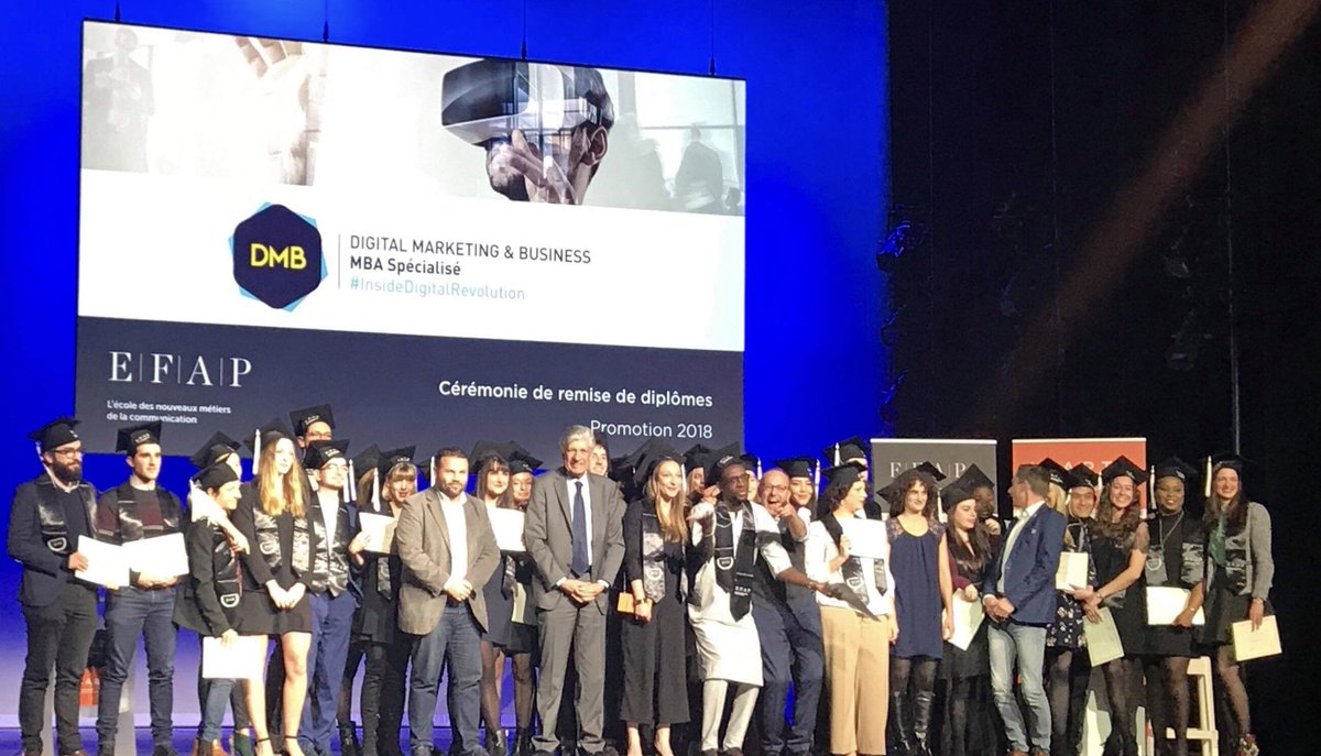 VincentMontet's tweet photo. #EMOTION #PROUD #InsideDigitalRevolution Hier fin du cycle de remise des diplômes @MBADMB @EFAP_ @HUBInstitute Full time Paris et #shanghai @ESSCA_Ecole et part time ! Avec un parrain de promotion @PublicisGroupe Maurice Levy ! Merci encore ainsi qu'au #boardPédagogique..#MBADMB https://t.co/Qw7oo52SfW