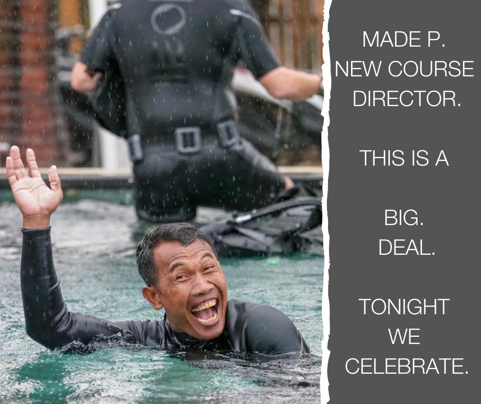 BCDLembongan's tweet image. Tonight we celebrate Made P&apos;s accomplishment of becoming a Course Director! 🙌

Festivities start at 7. ✌️

#nusalembongan #nusalembonganisland #bluecornerdive #bluecornerdivelembongan