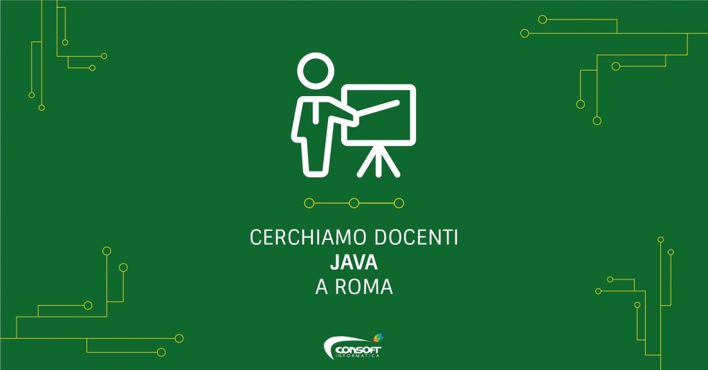 Consoftsrl's tweet photo. Per la nostra sede di #Roma siamo alla ricerca di un un docente #Java con esperienza di almeno 3 anni.👨‍🏫
🔹Richiesta conoscenza di J2EE, principali framework e web services.

Gli interessati possono inviare la loro #candidatura all'indirizzo: selezione.roma@consoftinformatica.it https://t.co/hVb2OAV8nQ