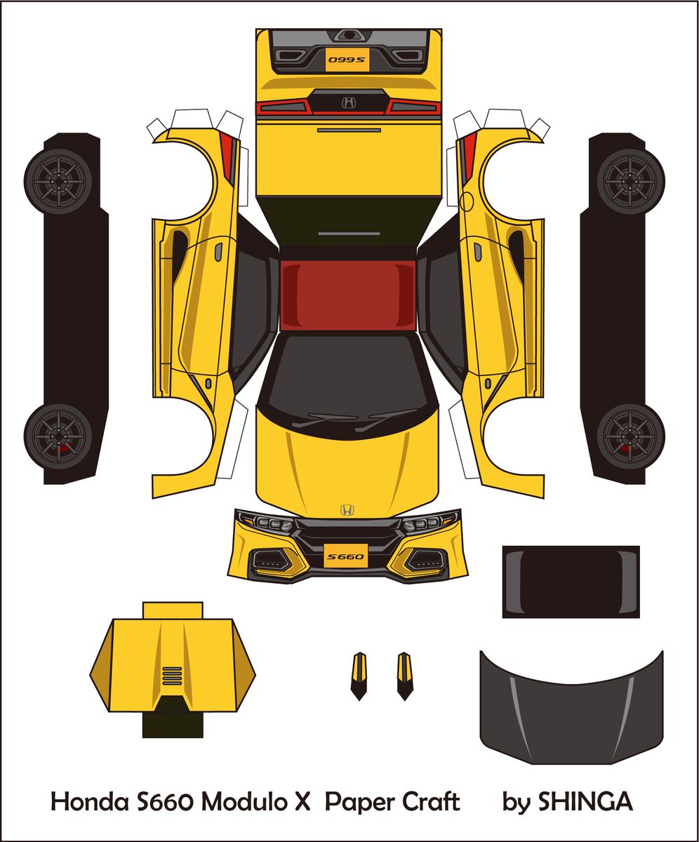 自作ペーパークラフトカーまとめ