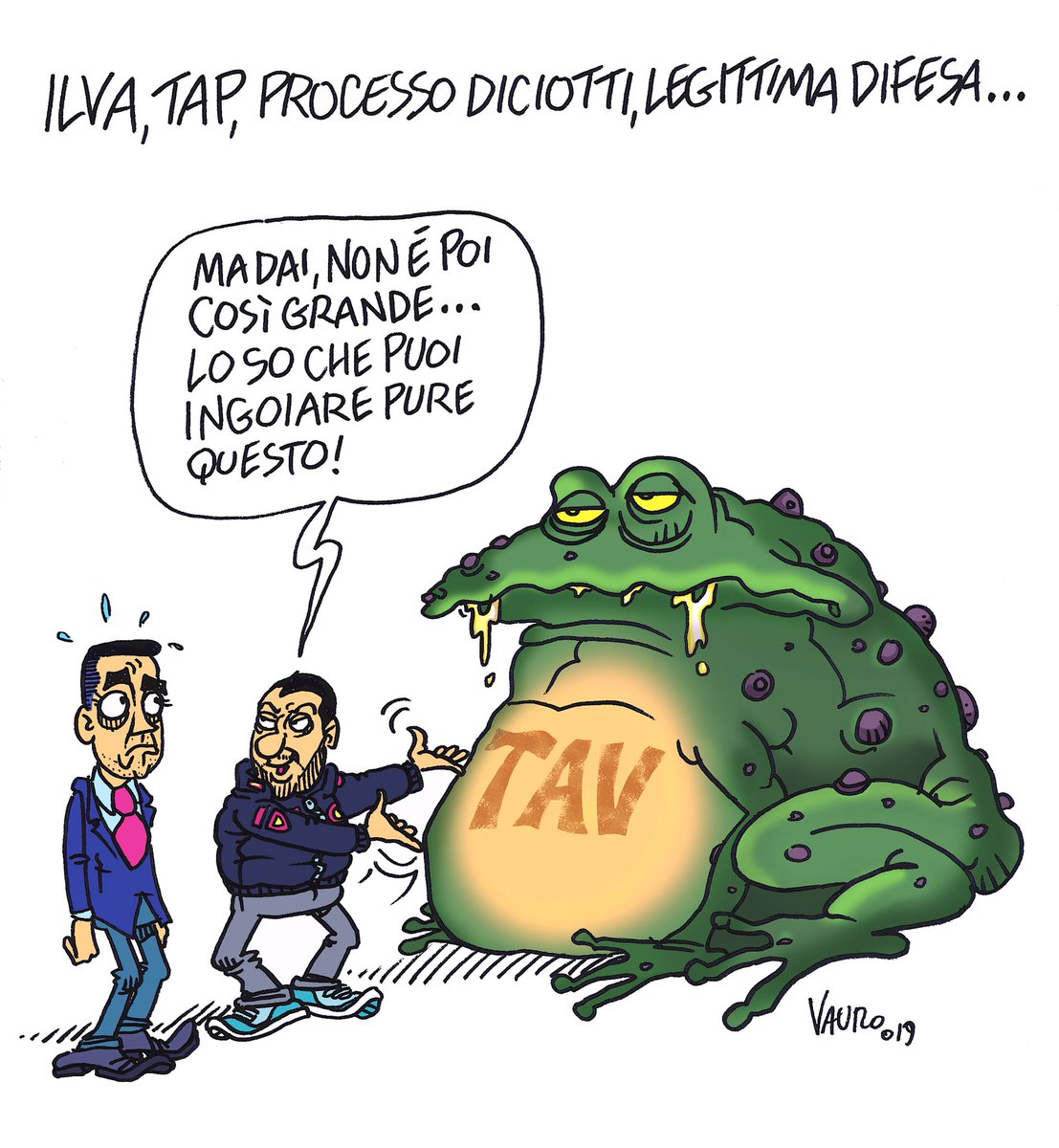 VauroSenesi's tweet photo. #Vauro #19Marzo #DiMaio #Salvini #ilva #TAP #TAV #Diciotti #LegittimaDifesa...
In edicola con LEFT! @LeftAvvenimenti https://t.co/jIF5c69txL