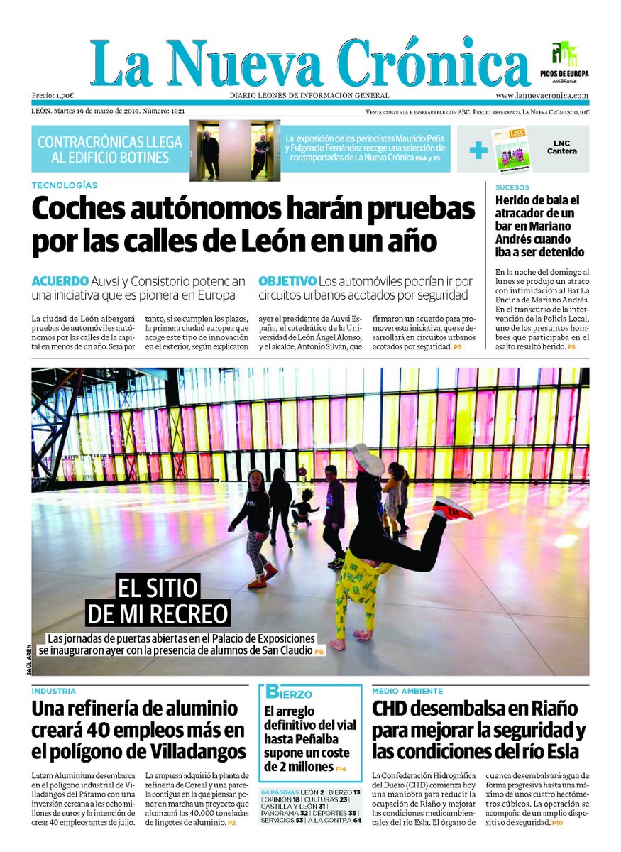 LNCleon's tweet photo. ¡Buenos días #leonesp! Aquí os dejamos nuestra portada para este martes https://t.co/8D8hAhyDGl
