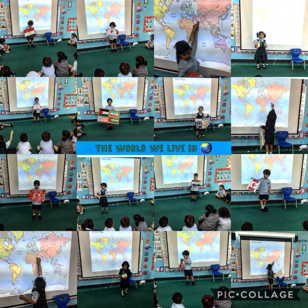 DIAB_PreKG's tweet photo. As part of our home project in PreKA we asked the children to make their own country flag with their parents for show and tell. We also learnt where our countries were on the map to celebrate international day 🌍🌎🌏 #DIAB #internationalday #theworld #littleinquirers https://t.co/v3pWpvV7Jc
