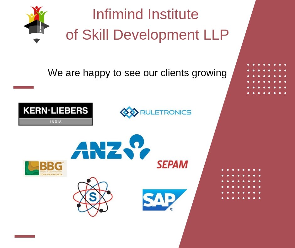 InfimindIsd's tweet photo. Here's the updated list of our clients and we are happy to be associated with such companies.
#infimindinstitute #managementconsultancy #corporatetrainings #anz #sepam #kernliebers #saplabs #buildingblocks #smileelectronics #ruletronics https://t.co/tiLCjtOaJH