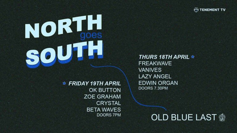 π©π¬π»π¨ πΎπ¨π½π¬πΊ (@betawavesband) on Twitter photo North Goes South for <a href="/tenementtv/">TENEMENT TV</a> at <a href="/theoldbluelast/">The Old Blue Last</a> next month.
Get yr free tix right here
>>> bit.ly/TTVDiscoverTour <<<
πΈ - <a href="/BenJamesDouglas/">Burnt Bongo</a> North Goes South for <a href="/tenementtv/">TENEMENT TV</a> at <a href="/theoldbluelast/">The Old Blue Last</a> next month.
Get yr free tix right here
>>> bit.ly/TTVDiscoverTour <<<
πΈ - <a href="/BenJamesDouglas/">Burnt Bongo</a>