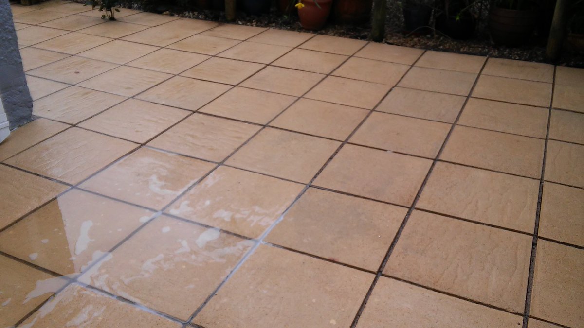 valejetclean's tweet photo. Here's another patio fresh from it's springclean, and what a difference! For your free no obligation #jetwashing quotation give us a call at #ValeJetClean #Penarth on 02920 700571 https://t.co/Y1sctfMJSj