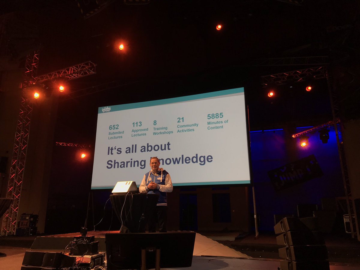 DataDuke's tweet photo. JAVALAND Kick-Off: It’s all about sharing knowledge: 2092 attendees + 5885 minutes of content (talks &amp; workshops) @JavaLandConf #JavaLand2019 https://t.co/y9F5hOWQtj