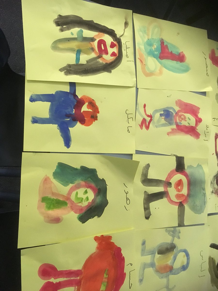 Kindergarten Arabic students are learning about themselves and these are some of their portraits <a href="/PsCondell/">CondellParkPS</a>