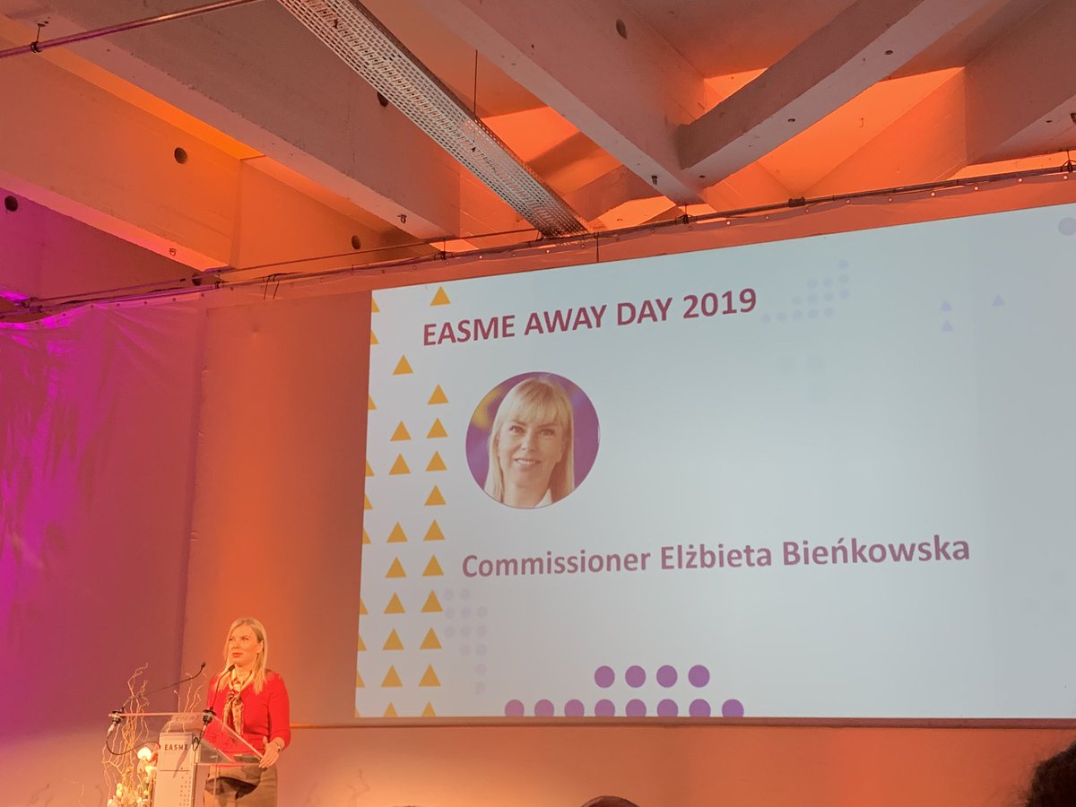RebecaDeSancho's tweet photo. @EU_EASME Director @JGuerrier_EU &amp; @EBienkowskaEU @EU_Growth Commissioner opening @EU_EASME #awayday19 “House of Talents” &amp; congratulating staff achievements&amp; looking forward to make the best use of staff’s Talents to prepare for the future! https://t.co/1VACVzapf3