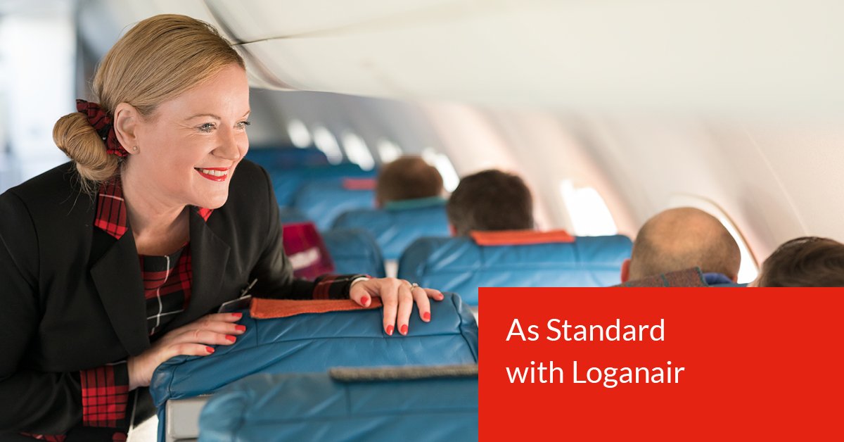 When you fly with Loganair you will receive no unexpected surprises! 

As standard you get:

20kg Luggage* 💼
In-flight service* ☕️
Free seat selection at check- in ✈️
Discounts for children* 👦👧

T's and C's apply 👉 ow.ly/ribw50ma7kM