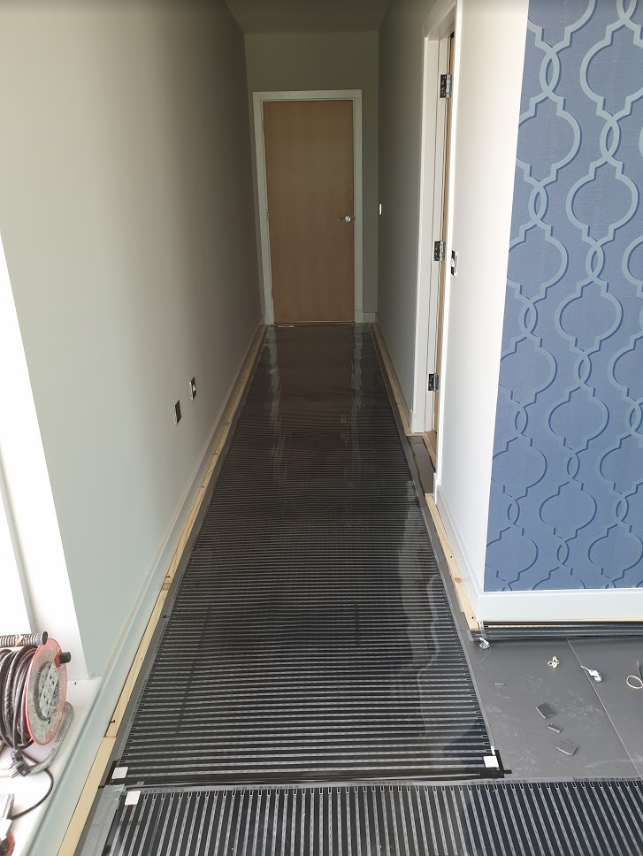 Varmefhs's tweet photo. Great work done by one of our installers for an apartment in Nottingham! Carbon Film installation with Heat Pak. #Carbonheatingfilm #varme #floorheatingsystemms #underfloorheating https://t.co/E55VutkSy1