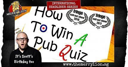 TheMerryLion's tweet photo. Pub Quiz Birthday Party TONIGHT - you are invited.
Alex Love will bring the funnies. Scott Mitchell will be 1 year older.
1 drink cover. Doors 6pm. Fun from 8pm. 
Pre-order to save 10% - https://t.co/vouAmVfFpT
#themerrylion #pubquiz #Standupcomedy #Singapore #ComedyClub https://t.co/1oRqWVTADj