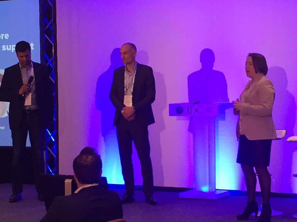 Bernhard_G_S's tweet photo. Second day of #idccloudsummit 19 today we have ⁦@JesperKamper⁩ of ⁦@virtustream⁩ joint by #Dell‘s Sanjay Tyagi live on stage discussing cloud strategy https://t.co/hUY1AhCYJb