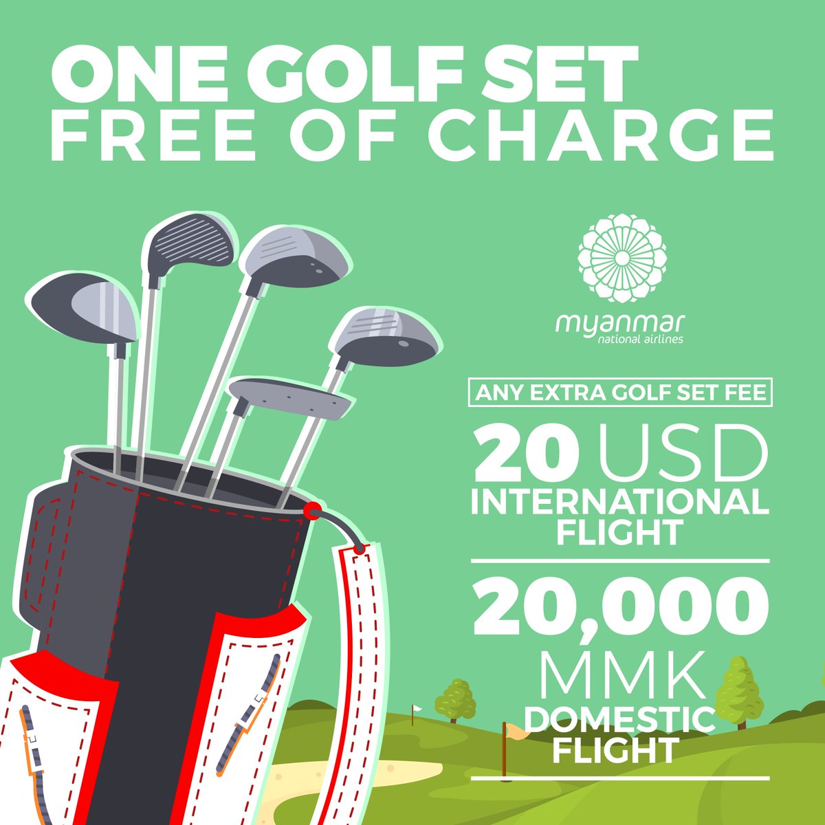 flyUB's tweet photo. Your golf set can be carried free of charge!! https://t.co/yZ6NRLENoV