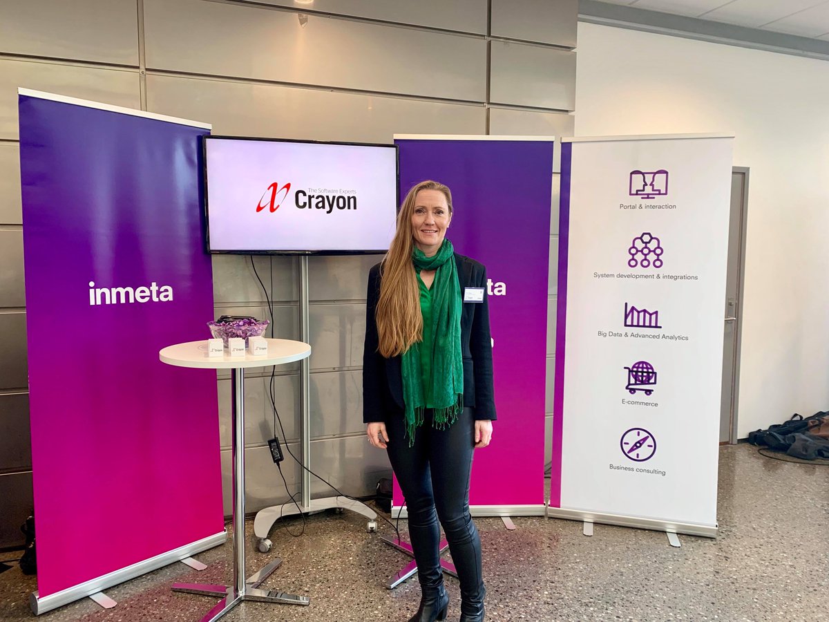 CrayonIT's tweet photo. We are excited to be at @Oslobigdataday, talking about #AI #Digitalization and more with @HaugeElin and @ixiaopengli among those presenting at today’s conference at @HandelshoyskBI #Crayon360 @InmetaCon https://t.co/QDB3FIzBU4