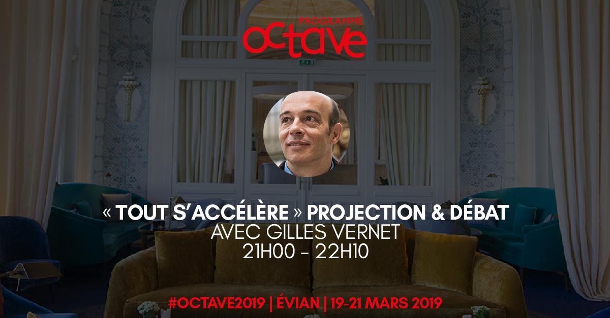 ProgrammeOCTAVE's tweet photo. Gilles Vernet, le réalisateur de « Tout s'accélère » viendra projeter son film pour nos participants #OCTAVE2019. La projection sera suivie d'un débat centré autour de la course contre le temps. 🎬🎥
#IntelligenceCollective #Networking #RelationsProfessionnelles https://t.co/lWgOcfXDtj
