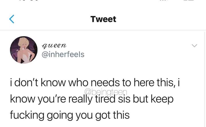 The_Real_Us6's tweet photo. You got this ✔
✴
#overcome #darkness #struggles #fears #pain #negativity #tired #challenges #battles #achieve #positivity #mindfulness #innerpeace #balance #strength #growth #selfcare #yougotthis #mentalhealthawareness #mentalhealth https://t.co/ATmD7zX136