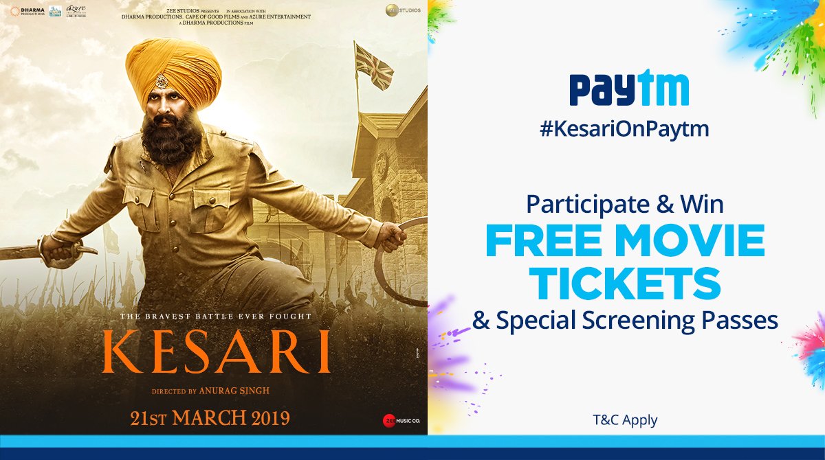 Q2. Name the historical figure played by #AkshayKumar in the movie. 
#KesariOnPaytm m.p-y.tm/kesri <a href="/DharmaMovies/">Dharma Productions</a>