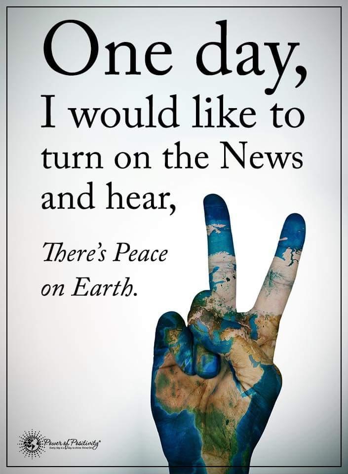 One day! #Peace #tolerance #unity