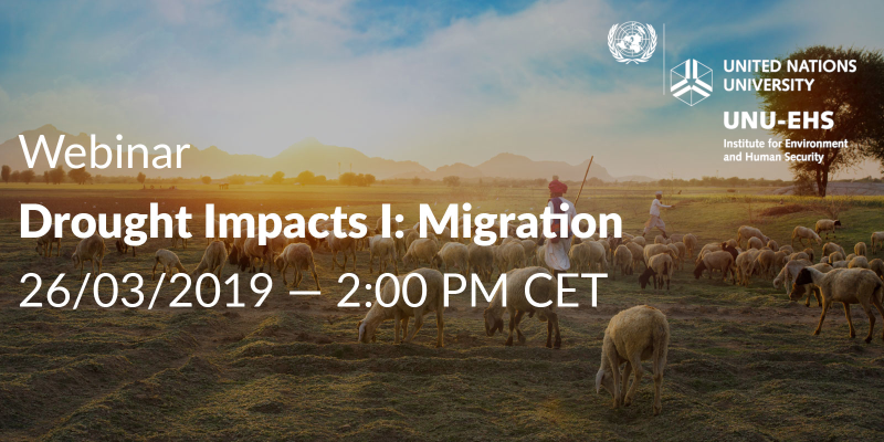 uncclearn's tweet photo. #Drought conditions increase #populationmovements due to #landdegradation and the loss of arable land.
Do you want to learn more about the interlinkage between #drought and #migration? Register for this webinar here: https://t.co/bBhdTHcDM3
@UNUEHS https://t.co/WFnzPPvaKZ