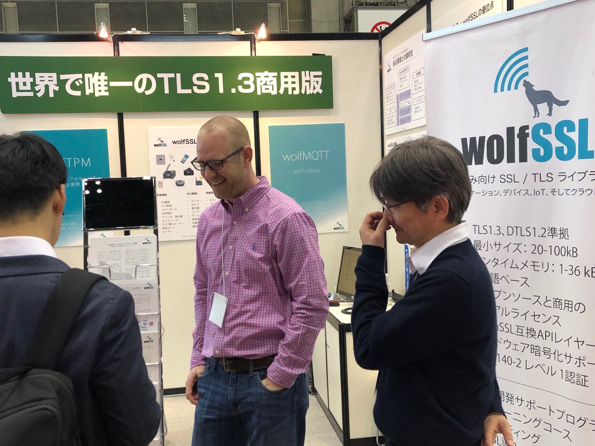 wolfSSL's tweet image. #Medtec is in full swing! #TLS13 #TrustedPlatformModule #SecureBoot @wolf_SSH @wolfSSL_Japan