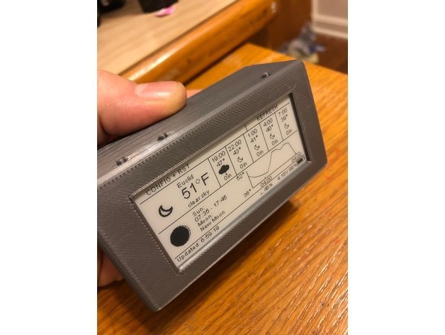 OpenElectronics's tweet photo. #Diy #AZSMZ #EPaper 2.9" Mini Weather Station
https://t.co/OIuKMwA3UB
#3dPrinted #3dPrintedComponents #3dPrintedEnclosure #3dPrinter #3dPrinting #AZSMZMini29 #OpenSource #OpenSourceHardware #OpenSourceSoftware #StlFiles #Thingiverse #WeatherStation https://t.co/NnkXSqVSXE