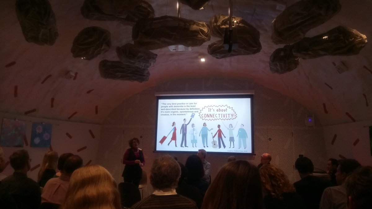 ArtsHealthECRN's tweet photo. Great time last night at the @QMUL #CreativeInterventions in #Dementia #Care event, hearing from professionals in #Arts &amp; #Health, #Health #Tech, Dementia Care &amp; Dementia Stakeholders about the future of this growing &amp; ever important area #funding #theatre #Neurology  #network https://t.co/sXVNRzot7a