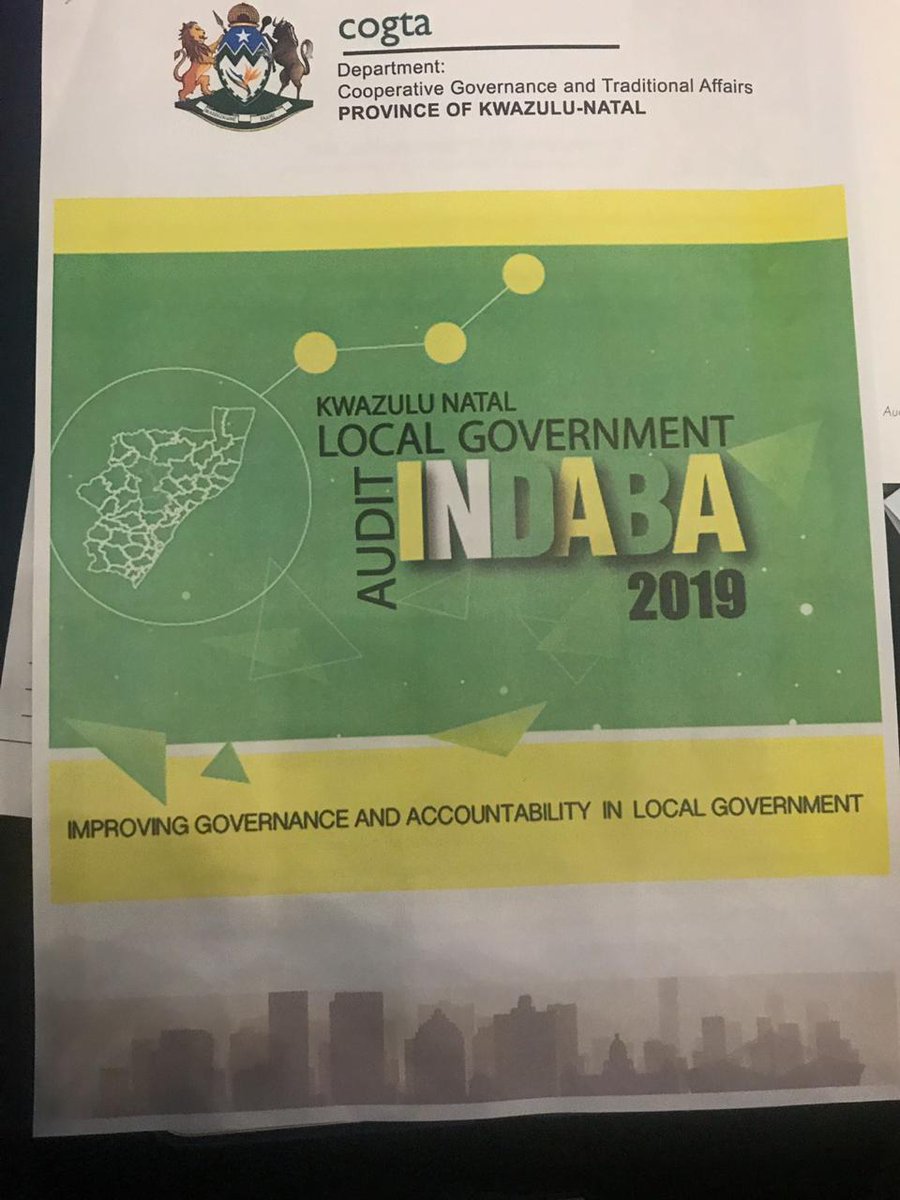 AuditorGen_SA's tweet photo. AG Kimi Makwetu is currently presenting the MFMA Audit outcomes at the KZN Local Government Audit Indaba 2019. He will also be taking the provincial leadership through the Public Audit Act amendments. #accountability #PAA #PAAevolution https://t.co/XcmGJmKyG0