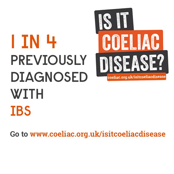 Coeliac_UK's tweet photo. Is your IBS actually undiagnosed coeliac disease? We are calling on greater awareness of the similarity of symptoms and urge anyone with IBS to ask their GP for a coeliac disease blood test.

Learn more: https://t.co/FUs8LF3zhL

 #CoeliacUKAwarenessWeek #IBSorCoeliacDisease https://t.co/jazPoiTHqd