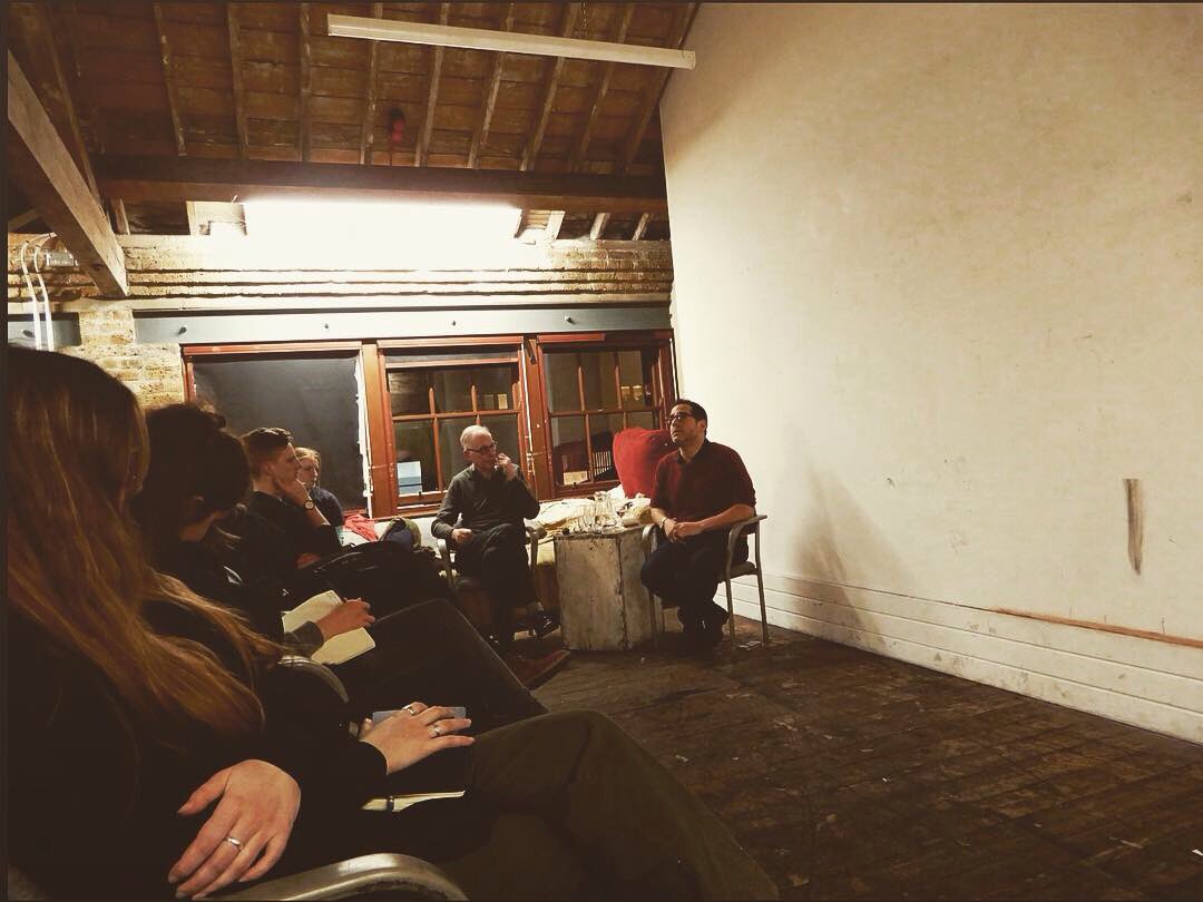 MichaelAjerman's tweet photo. Last Wednesday. In Conversation with William Feaver on my work @RoyalDrawing Thank you to all the familair and unfamiliar faces in attendance. Audio of the lecture to be posted. #heatherwaddell took the photos. Big crowd shot by me. #williamfeaver #artlecture #painting https://t.co/SdSWPjdyr8