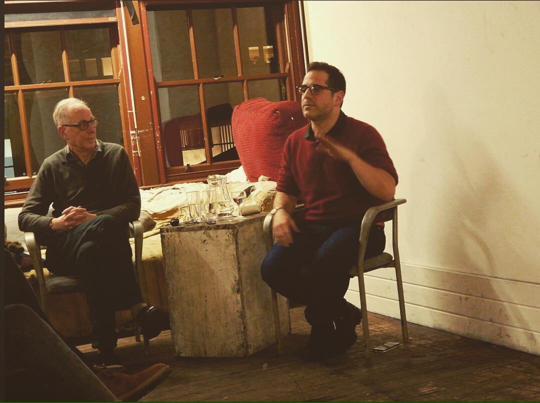 MichaelAjerman's tweet photo. Last Wednesday. In Conversation with William Feaver on my work @RoyalDrawing Thank you to all the familair and unfamiliar faces in attendance. Audio of the lecture to be posted. #heatherwaddell took the photos. Big crowd shot by me. #williamfeaver #artlecture #painting https://t.co/SdSWPjdyr8