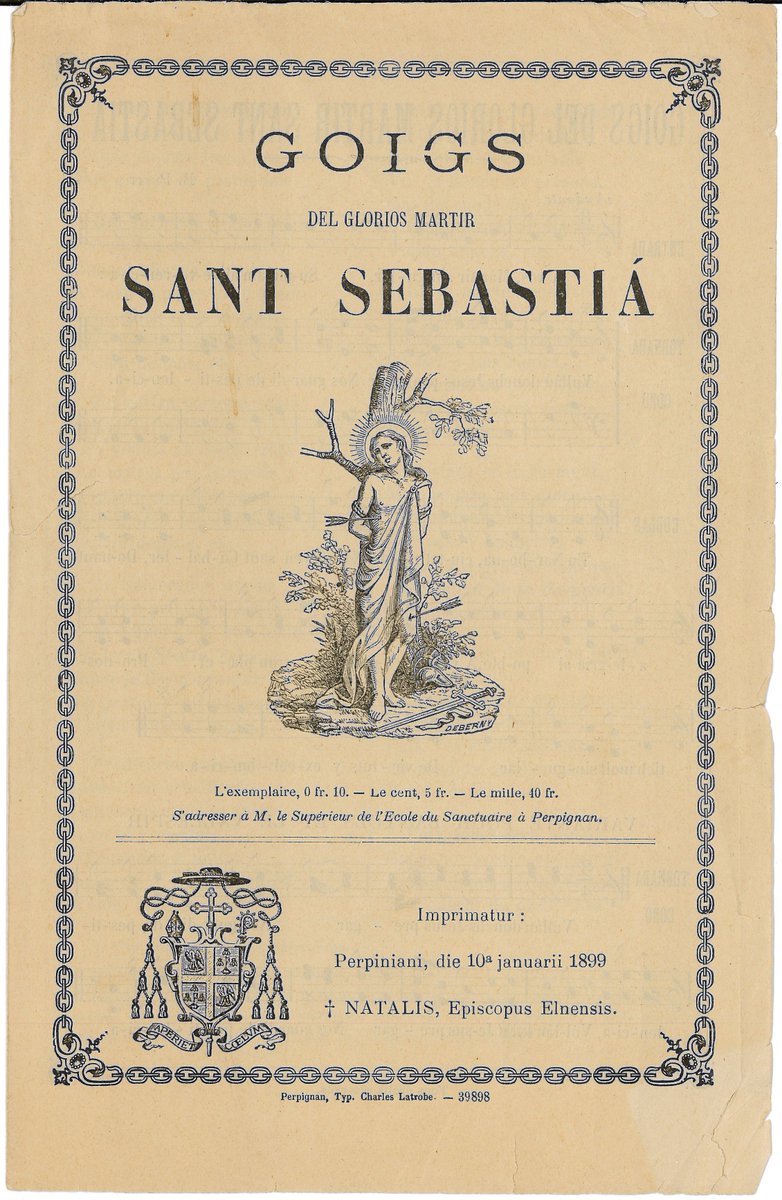 BibdiocPerpi's tweet image. #Goigs del glorios martir Sant Sebastia, sur une musique de Bonaventure Petit, compositeur et organiste à la Cathédrale #Perpignan. Il y a même une variante pour la procession de Banyuls et le Vallespir (1899).
@EstudiUpvd