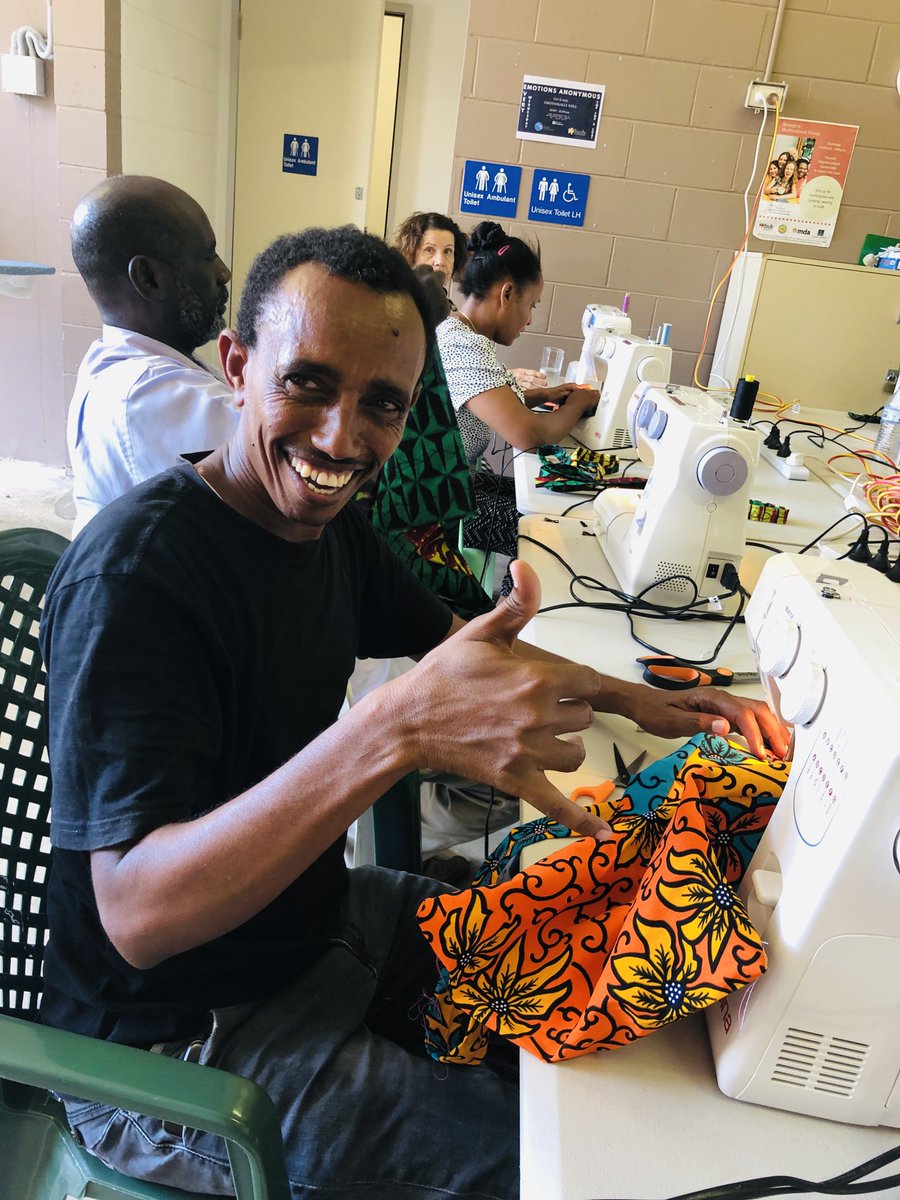 RefugeeTRIRConf's tweet photo. Our bright and beautiful conference bags were made by the wonderful people in our Inala Sewing Group; just one of the ways QPASTT works with communities.
#FASSTTConference #HealingInExile #belonging #community #united https://t.co/RwZXPAhTgl