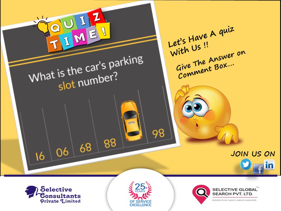 JOBS_SELECTIVE's tweet photo. Let's have a quiz with us...
#quiz
#selectiveconsultants https://t.co/RBcfLnjSfX