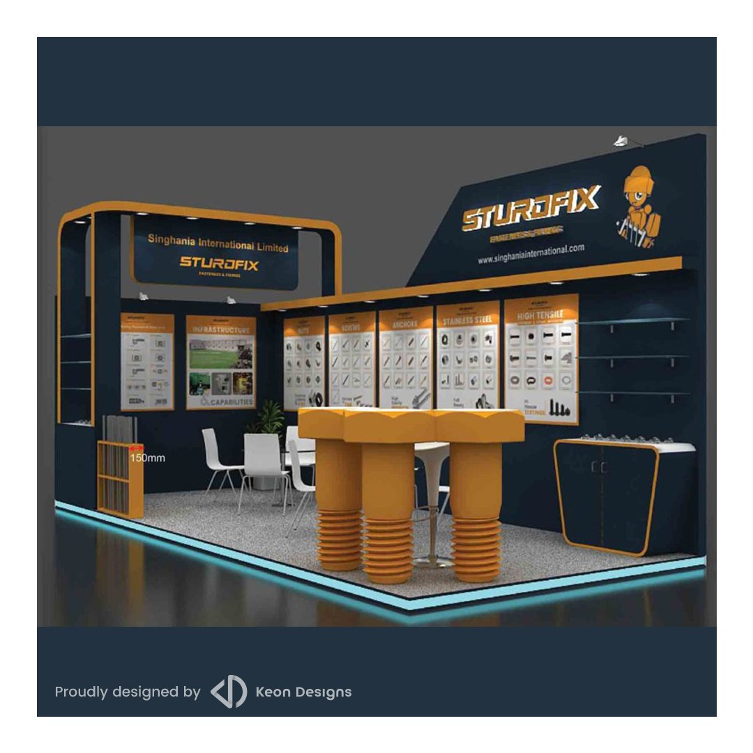 KeonDesigns's tweet photo. Project- Exhibition Space Design

Client- Sturdfix

Design Intend- 
This is a design for a tech show in Gurgaon, where Sturdfix participated. Keon Designs customised each element's design. The reception desk was aimed to attract targeted audience.

#exhibitiondesign https://t.co/4QrAdrmgPK