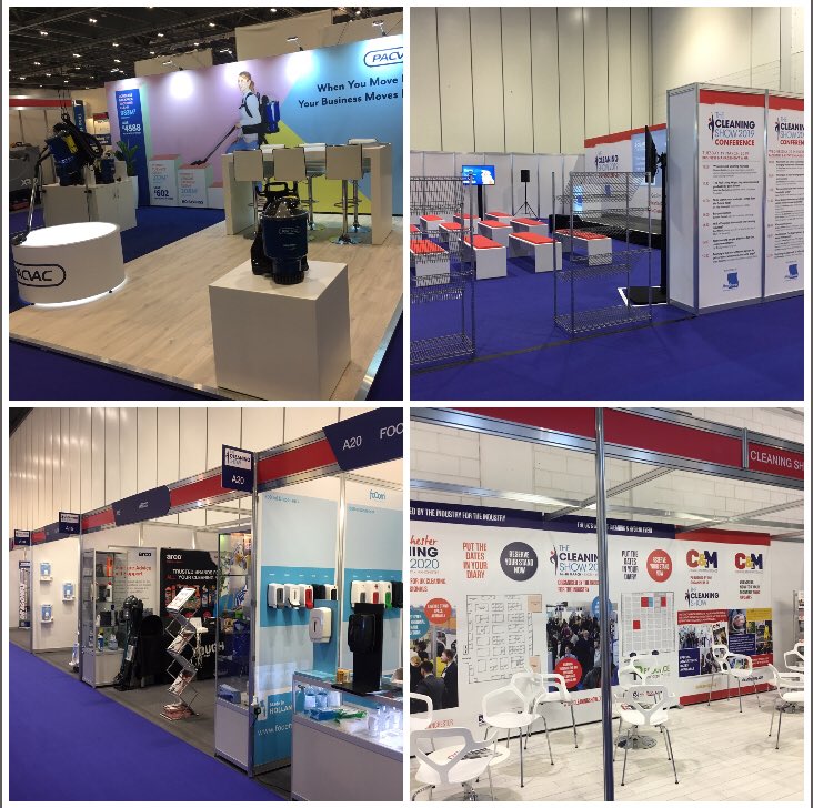 GemmaWrightTA's tweet photo. @TheCleaningShow looking fab @GES_EMEA #standfitting #electrics #furniture #floorcovering #graphics #showready #eventprofs #features https://t.co/sh698fy9co