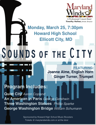 CurleyBandDir's tweet photo. Please check The Maryland Winds at Howard High School, Monday, 3/25/19 at 7:30pm.  This professional group comprised of military, symphony, and freelance musicians is performing a program of Copland, Schuman, Sparke, and Gershwin. https://t.co/GHL5Ippupl