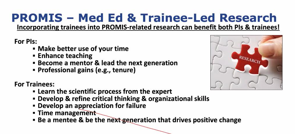 promisNIH's tweet photo. David Bernstein (@dnbernst) on how #PROMIS and value-based healthcare provide great opportunities for mentor/mentee relationships in the clinic and research. Many opportunities for collaboration in this lush area! Thanks for the great #PHO talk! https://t.co/dwghlh5g60