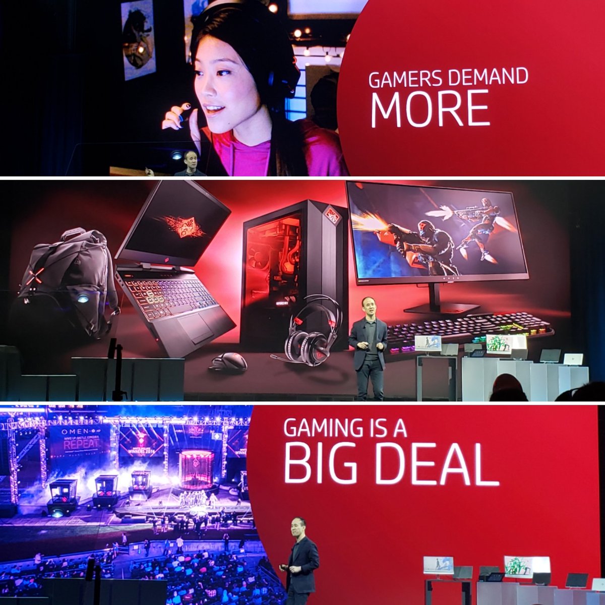 VincentBrissot's tweet image. Who&apos;s the fastest growing brand in Gaming ? @HP. Alex Cho explains why. Because we take Gaming SERIOUSLY #hpreinvent19