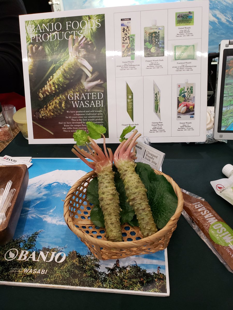 SeasourceImport's tweet image. What was your favorite product on display at #SENA19?

Some of ours are below:

Authentic fresh wasabi, a hungry monkfish, and a beautiful display of masago.