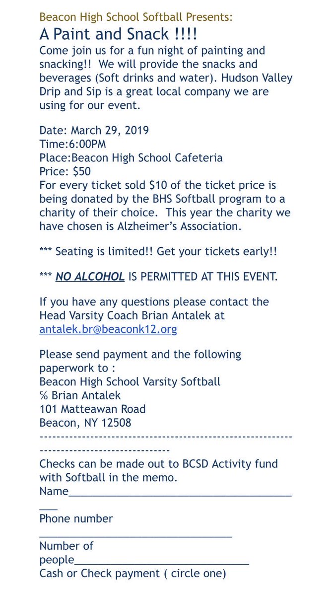 BCSDSoftball's tweet photo. BHS Softball is hosting a Paint &amp; Snack fundraiser Fri 3/29. We are donating a portion of the proceeds to Alzheimer’s Association. Space is limited. Contact coach Antalek to sign up and pay @BCSDBulldogs @CoachAntalek @CoachCarofano @CoachZehner @bballwiz87 @RAsoftball3517 https://t.co/UX01VG2AFv
