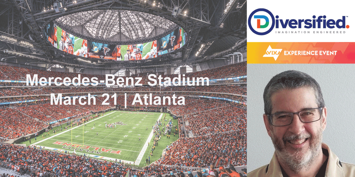 DiversifiedUS's tweet photo. Only a few spots remain! Have a #stadium project planned? Join Diversified and @AVIXA at the #MercedesBenzStadium in #Atlanta March 21 for a behind-the-scenes tour! Sign up today! #AVIXAExperience https://t.co/B90w1BGKh8 #collegesports #arena #ballpark #collegefootball #NFL #IP https://t.co/kfcw8zlImB